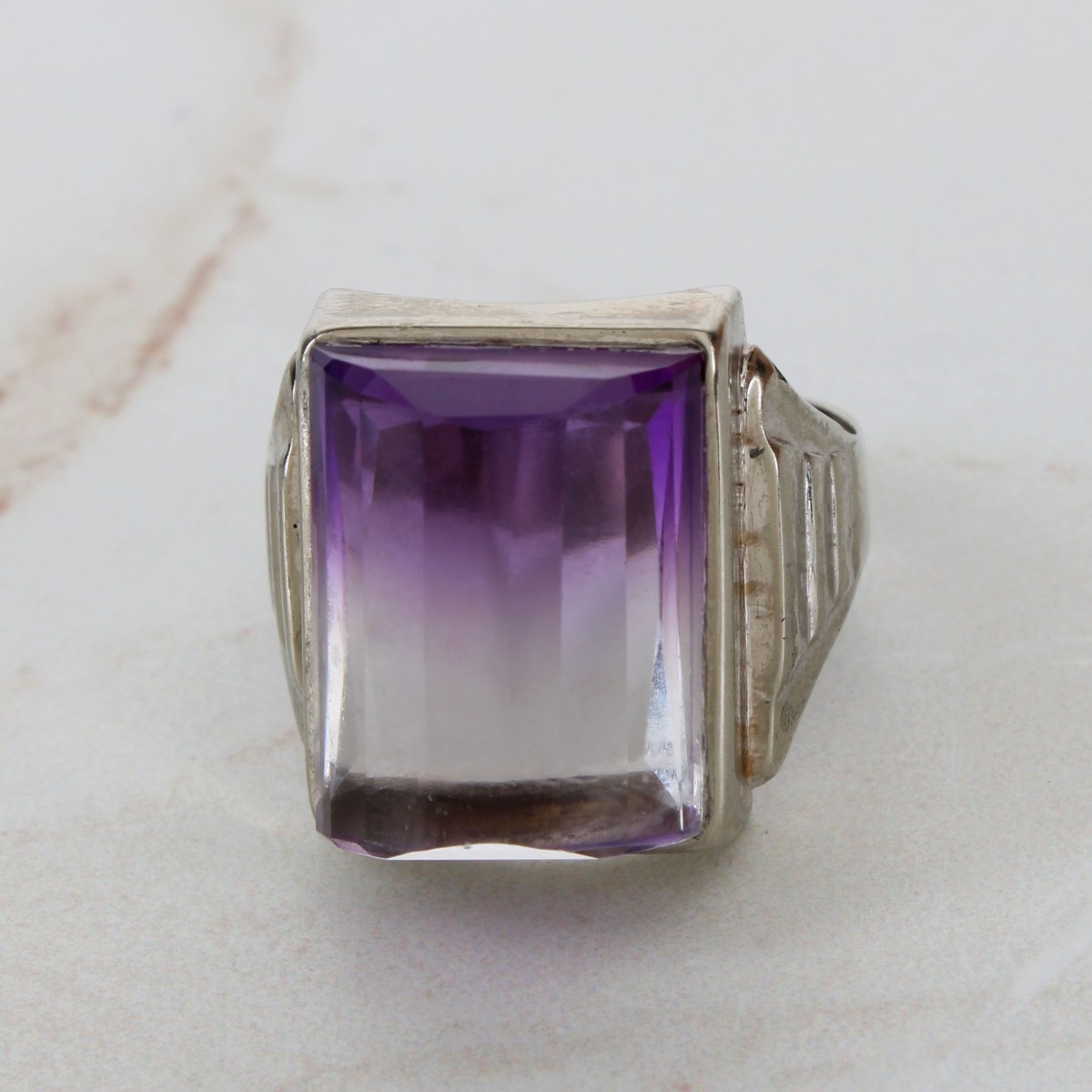 Art Deco Amethyst and 10K Ring