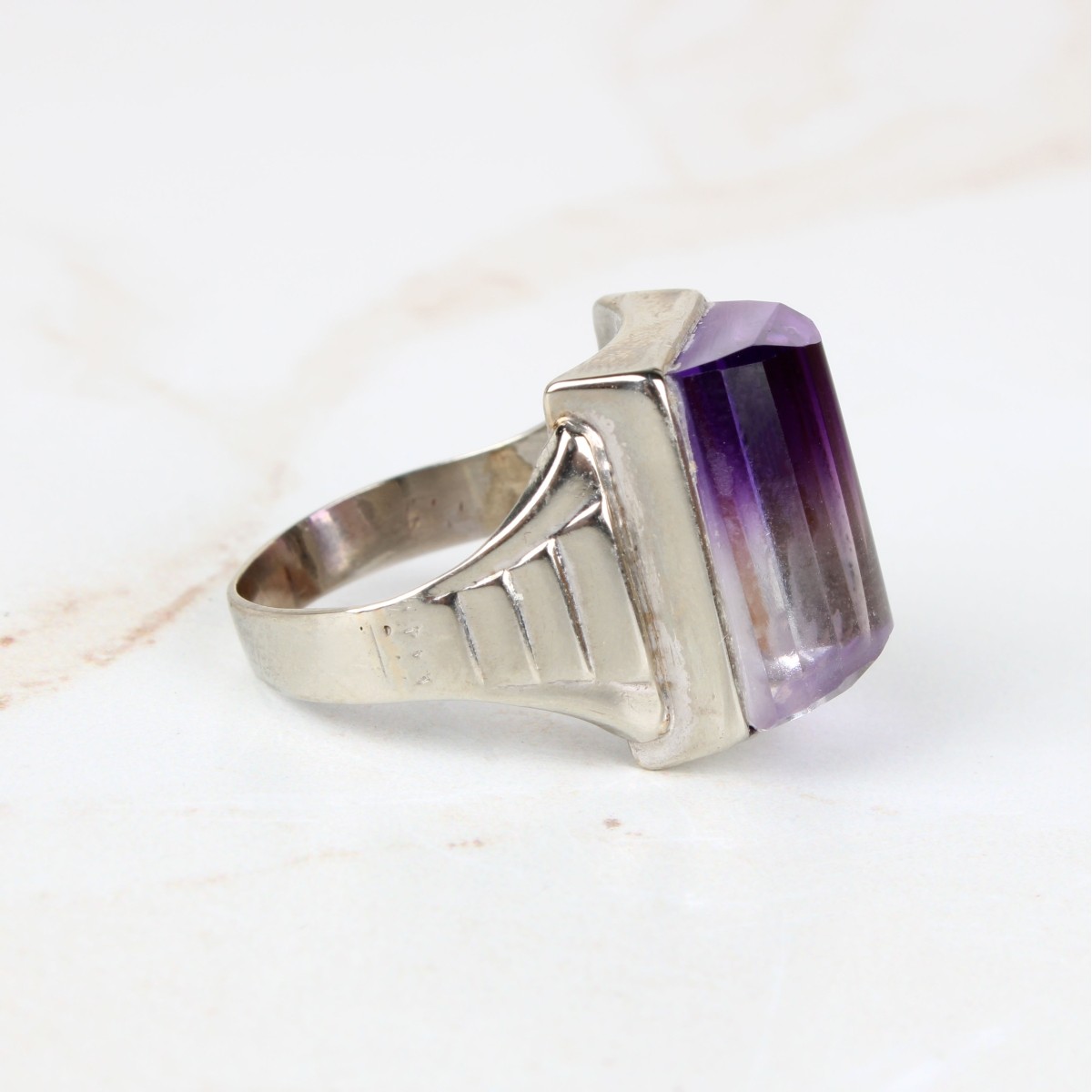 Art Deco Amethyst and 10K Ring