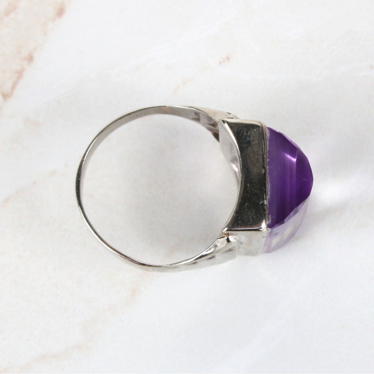 Art Deco Amethyst and 10K Ring