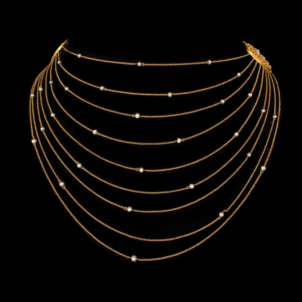 Antique Etruscan style 22K Necklace