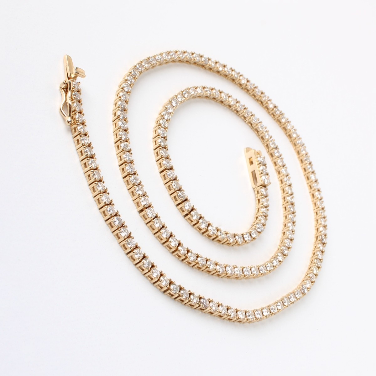 Diamond and 14K Tennis Necklace
