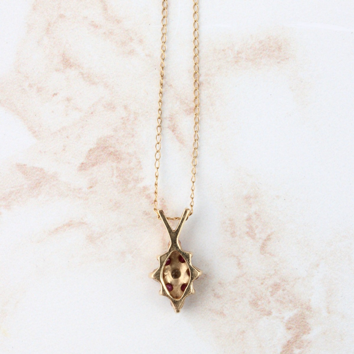 Ruby, Diamond and 14K Necklace
