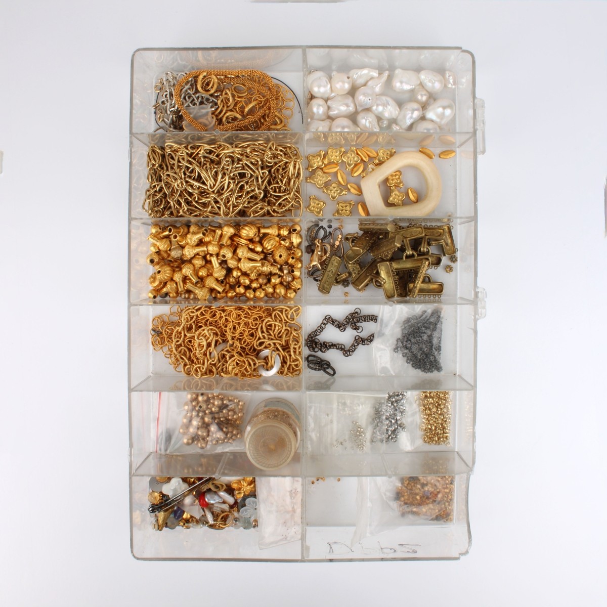 Tray Lot of Assorted Jewelry Parts