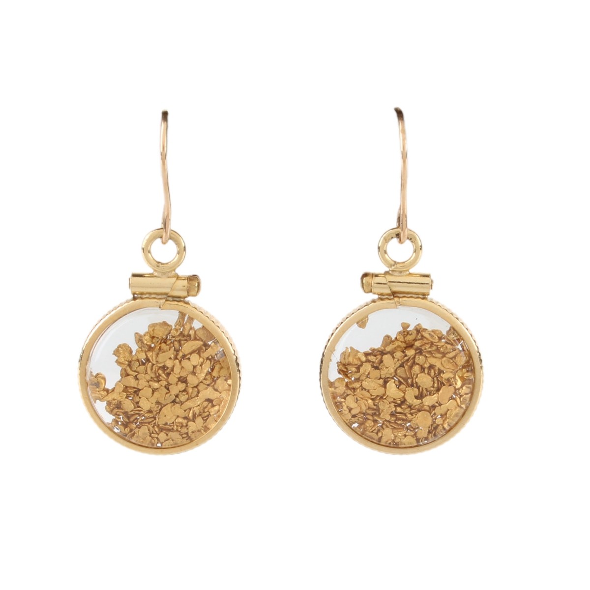 Gold Dust and 14K Earrings