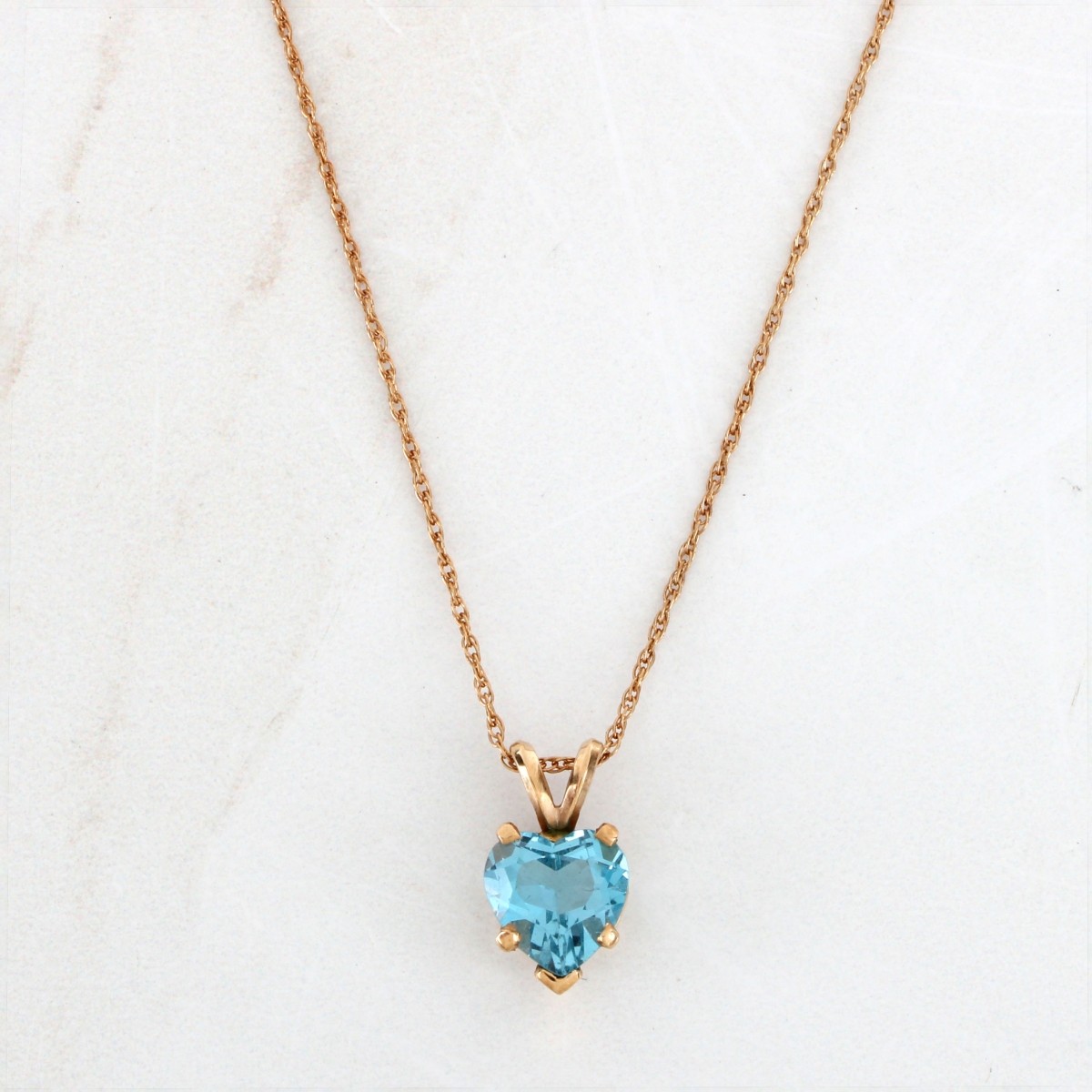 Blue Topaz Necklace and Ear Studs