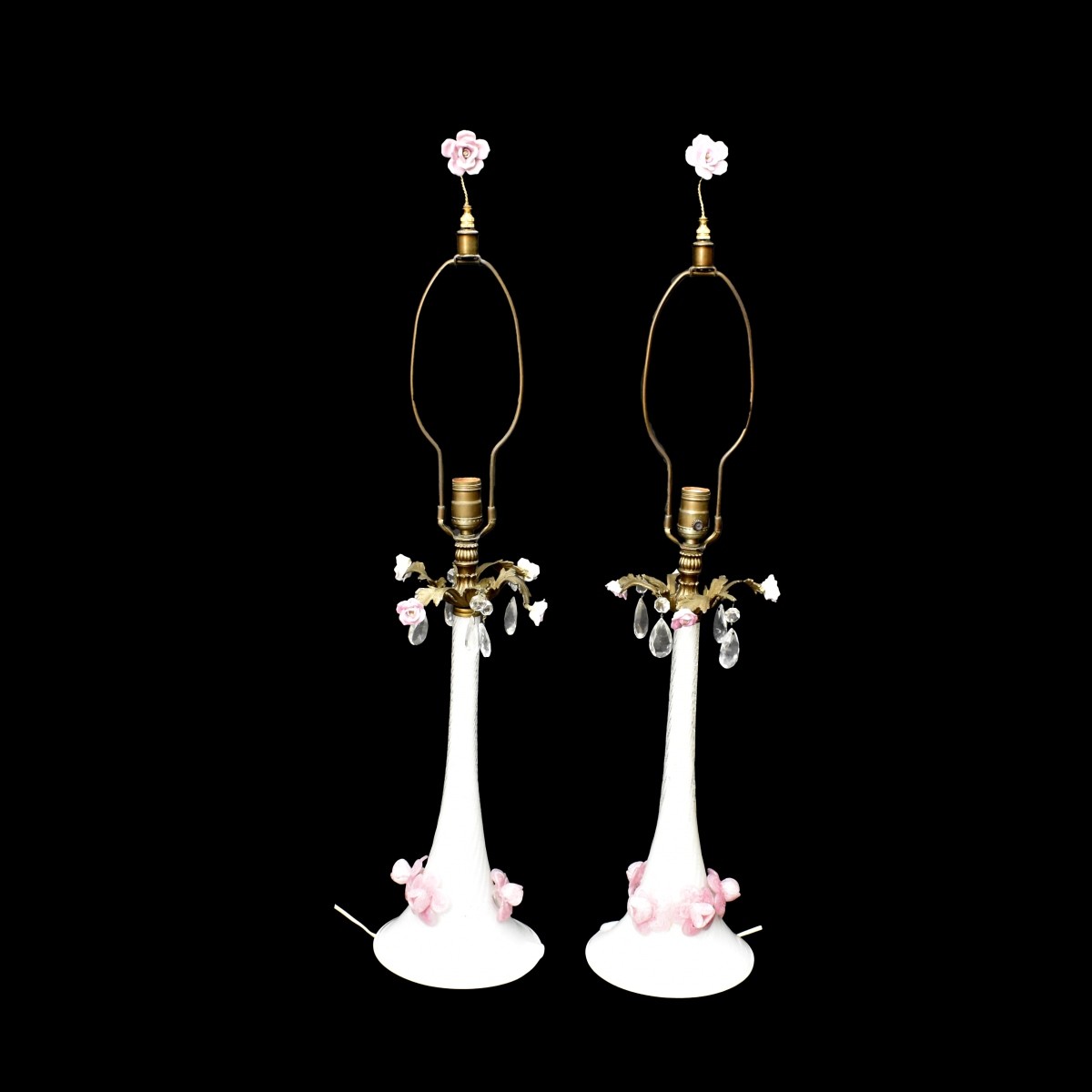 Pair of Murano Venetian Glass Lamps