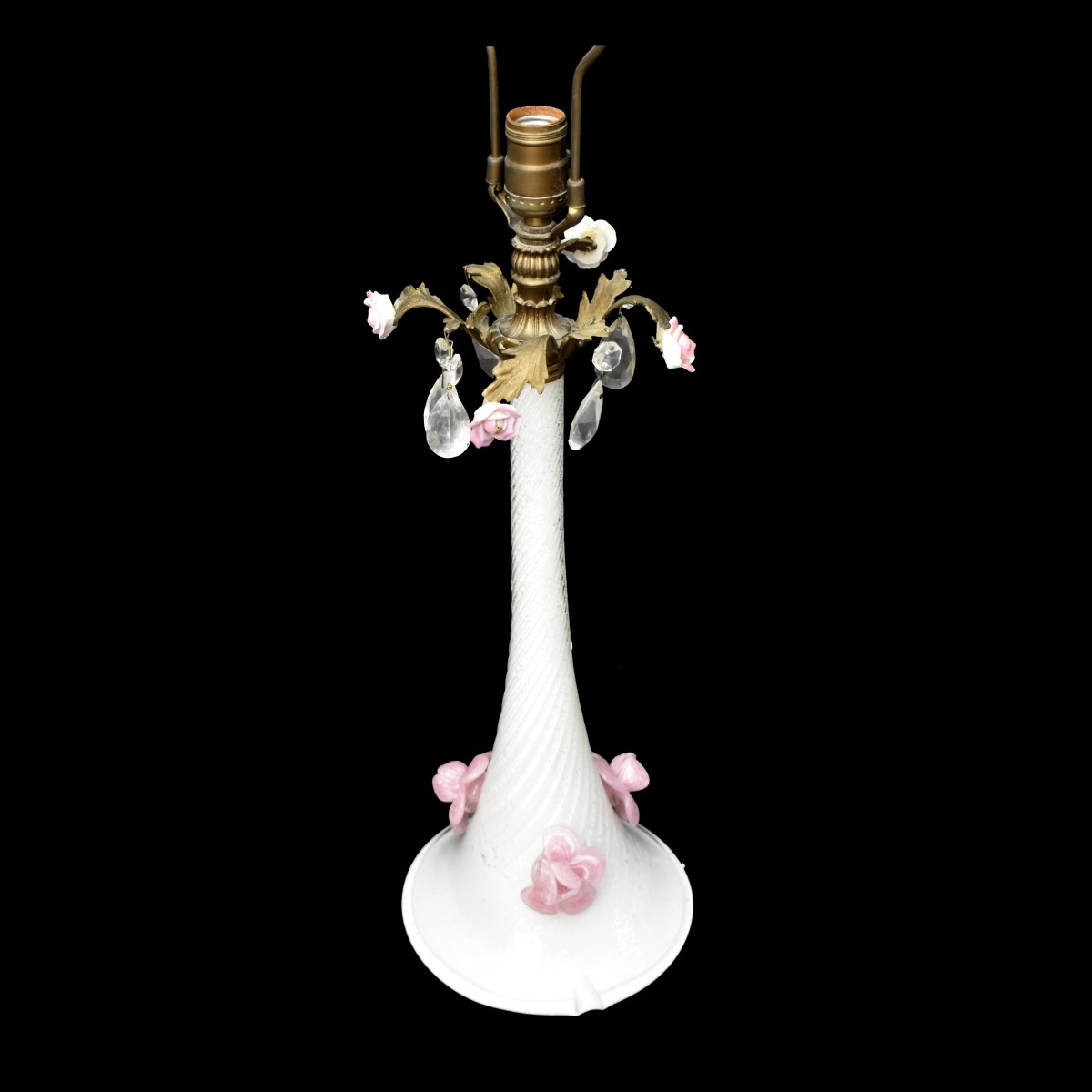 Pair of Murano Venetian Glass Lamps