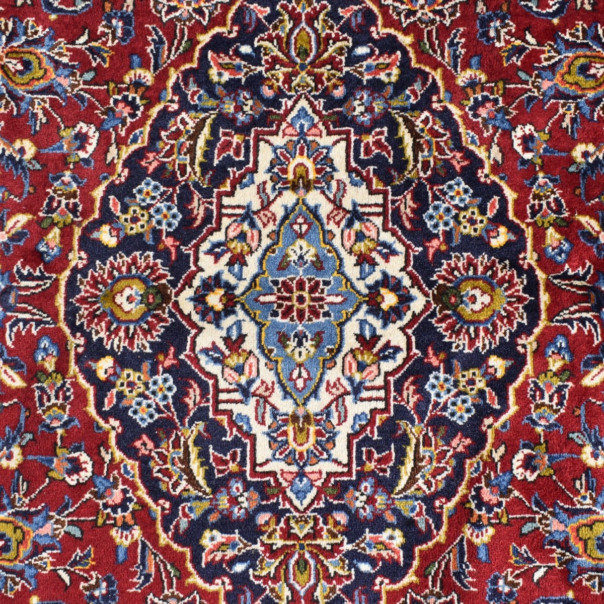 Semi-antique Persian Kashan Rug