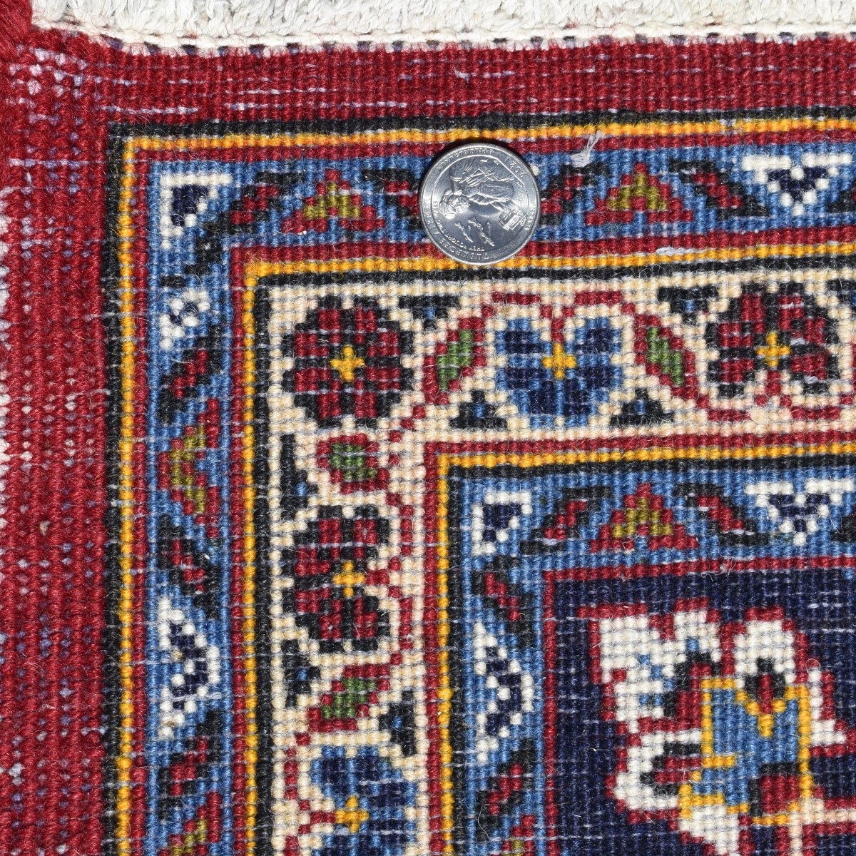 Semi-antique Persian Kashan Rug