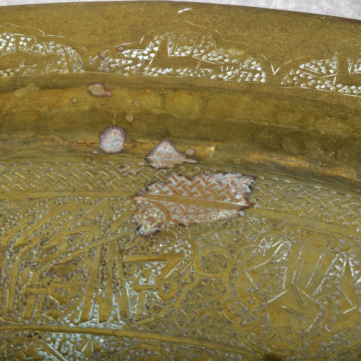 Vintage Moroccan Brass Tray