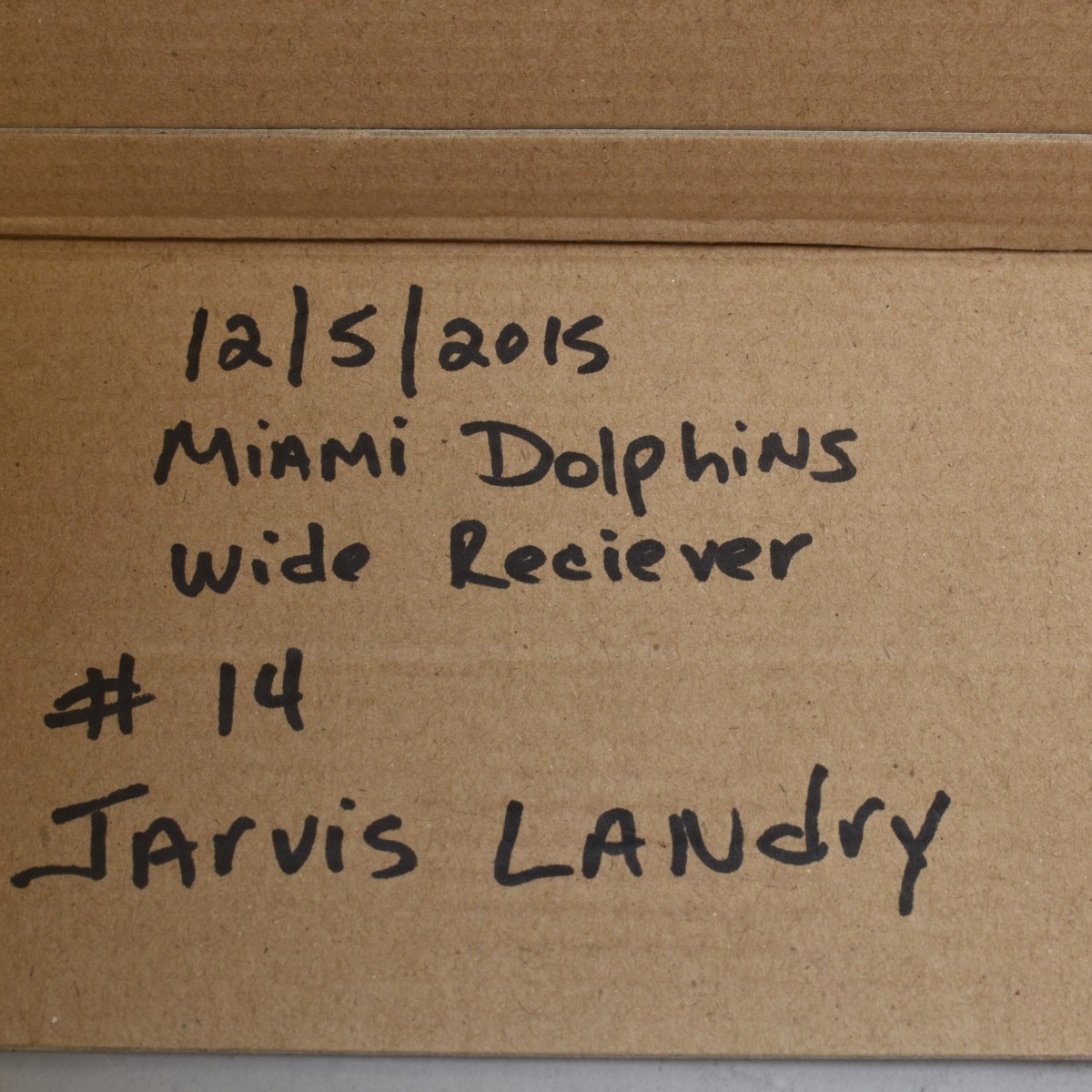 Two (2) NFL Authentic Footballs Landry & Hicton