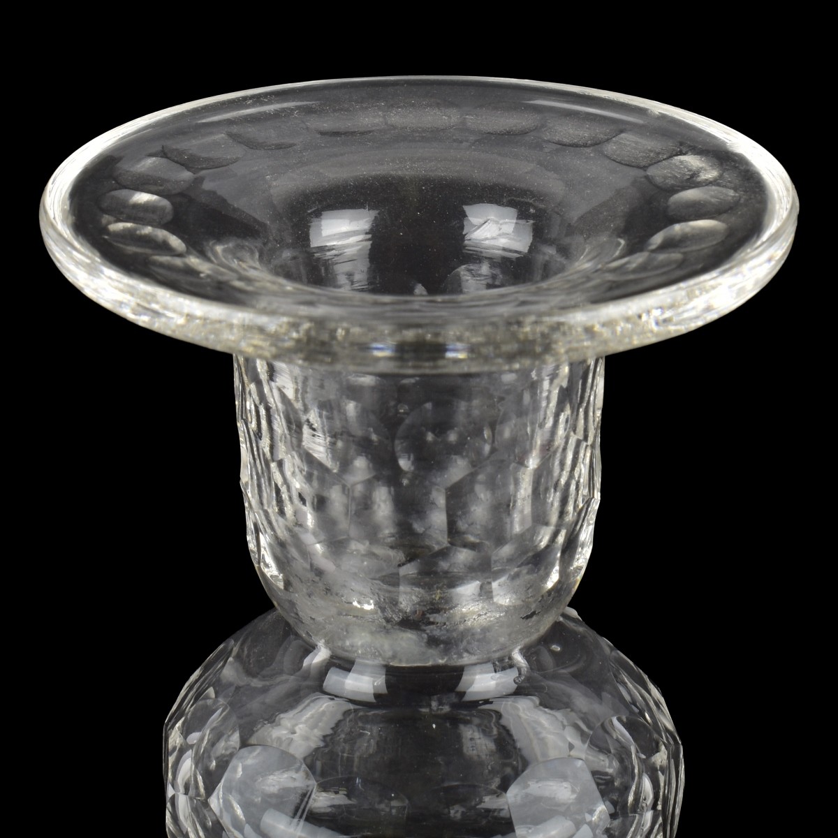 Vintage Floral Etched Glass