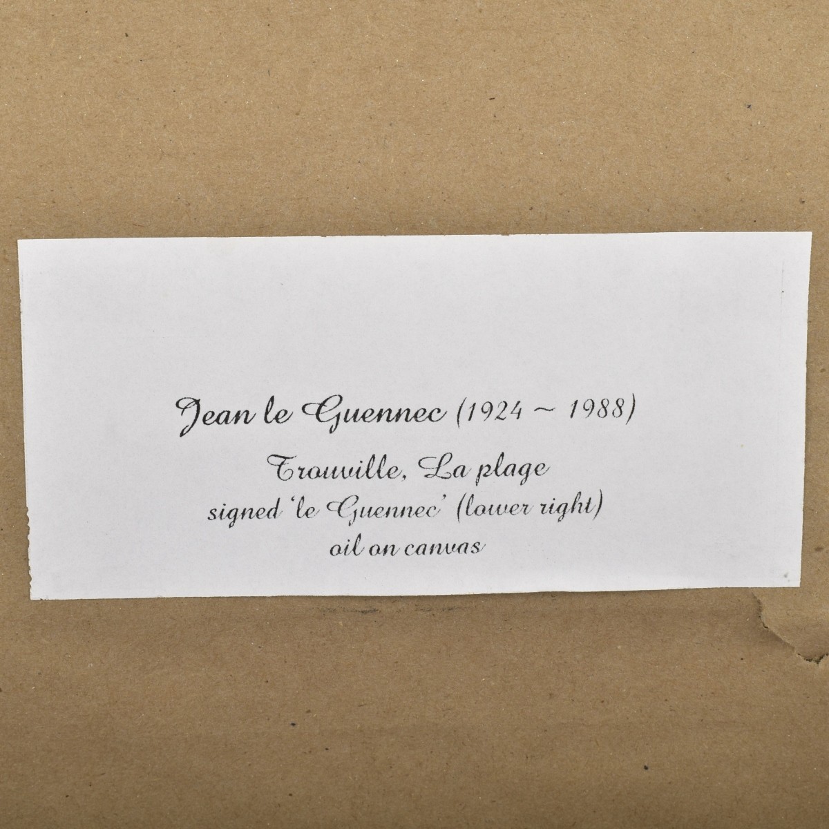 Jean Le Guennec, French (1924-1988)