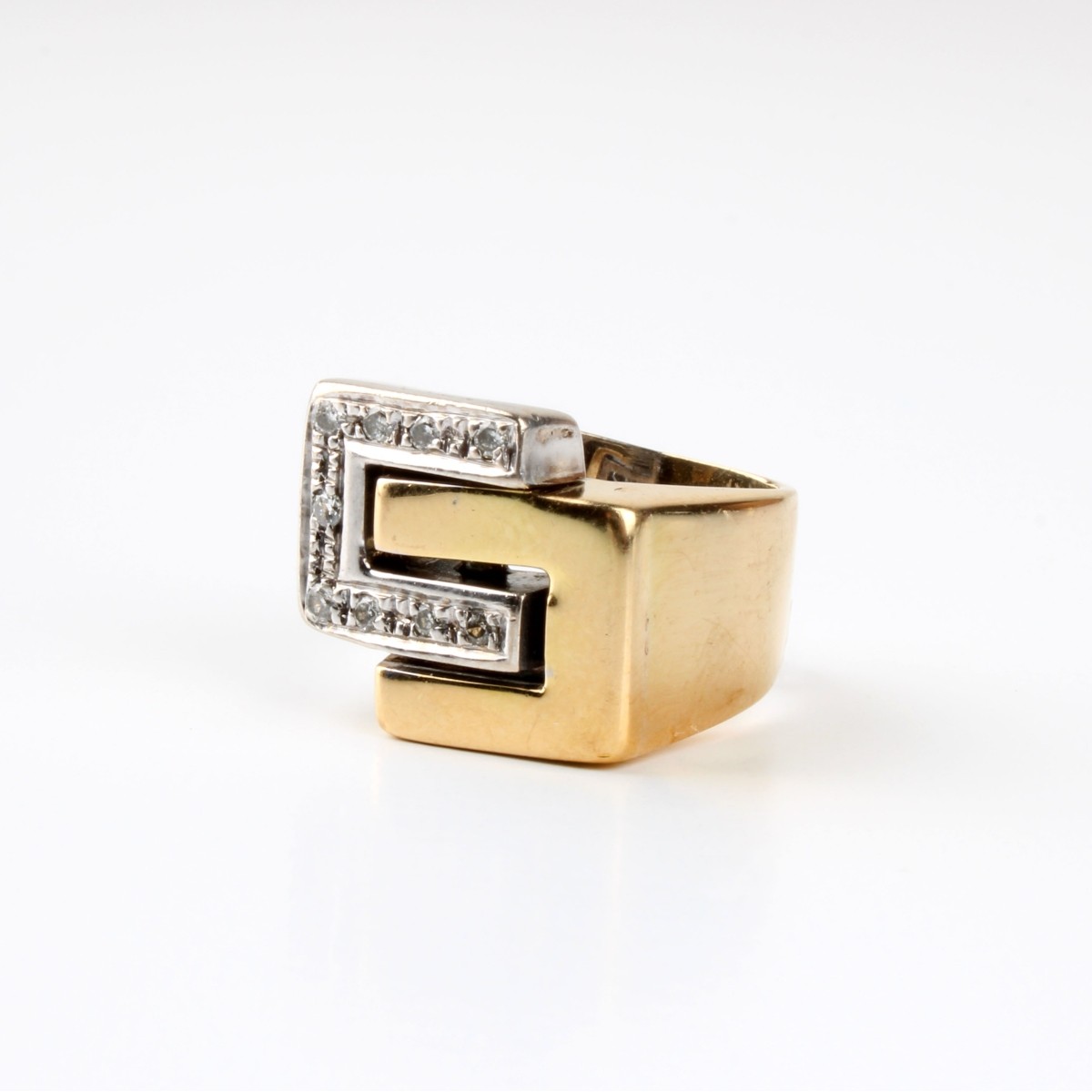 Diamond and 18K Ring and Earrings