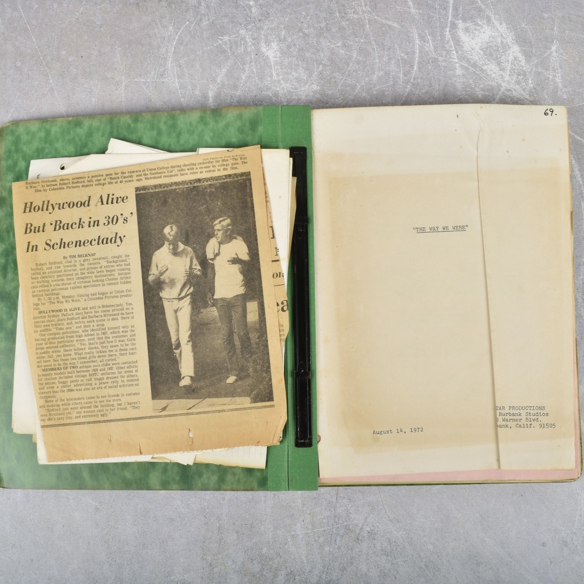 "The Way We Were" Screenplay