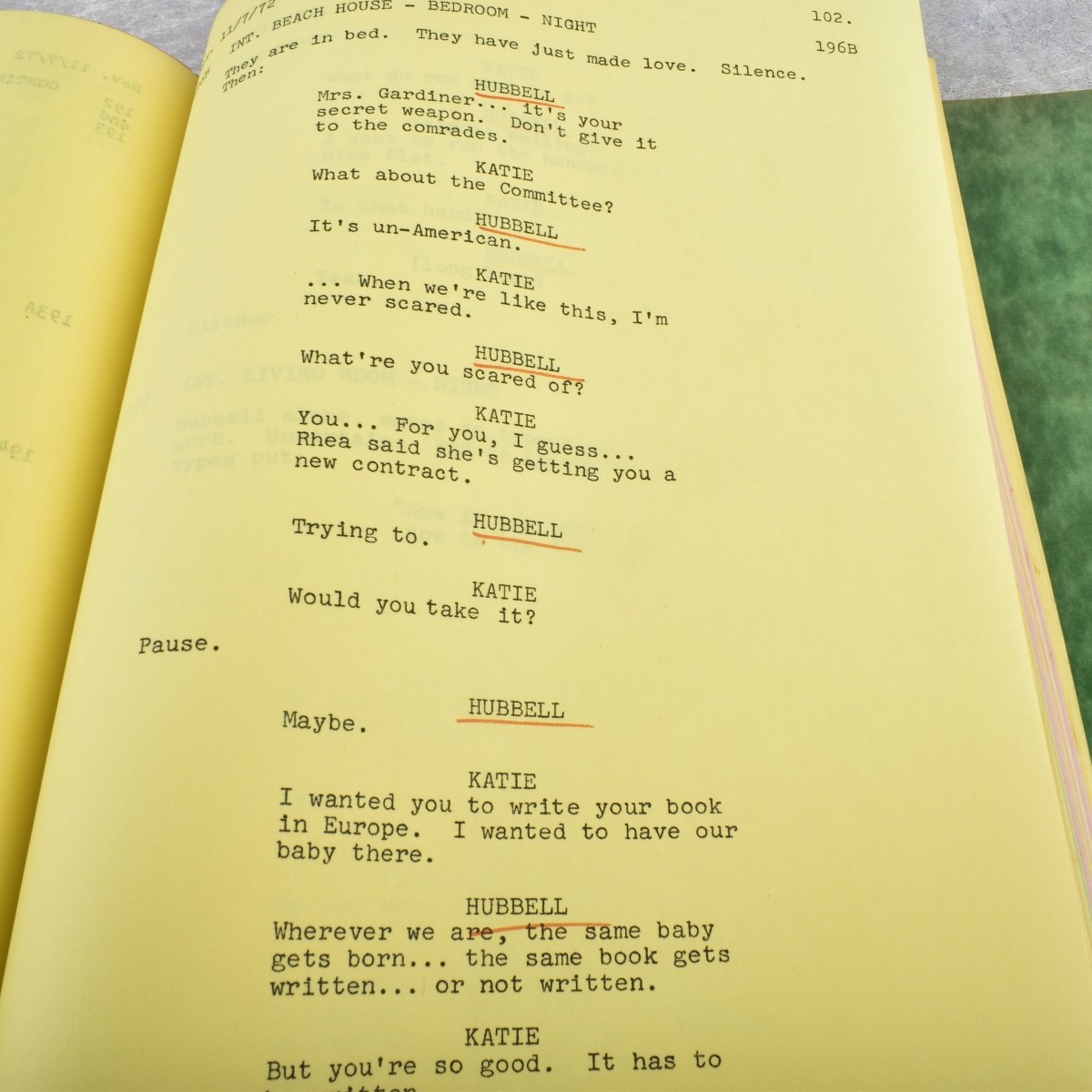 "The Way We Were" Screenplay