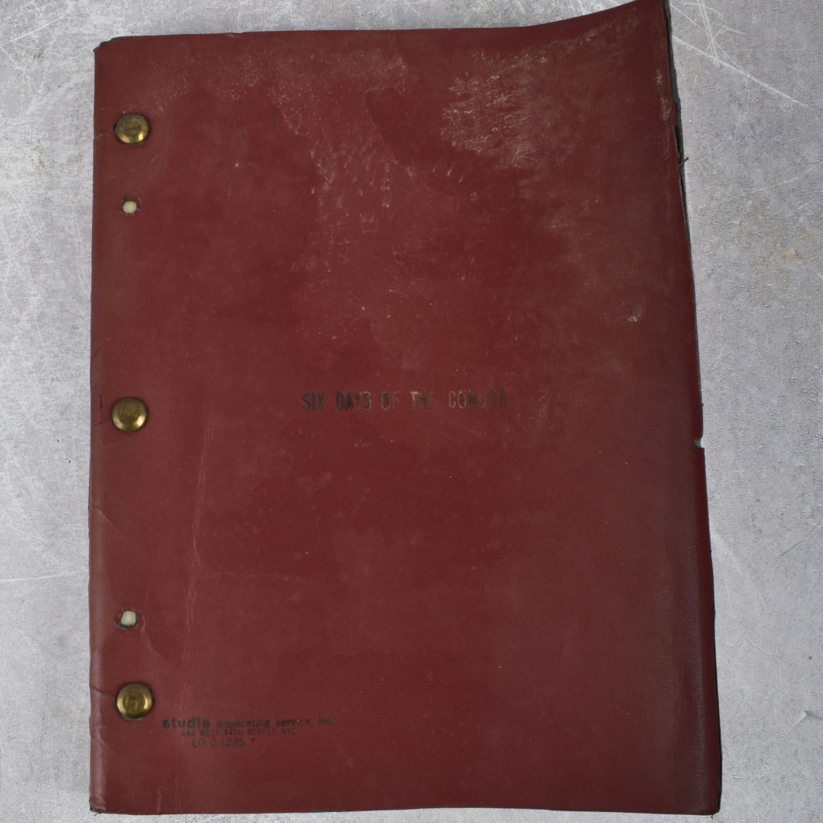 "Six Days Of The Condor" Screenplay
