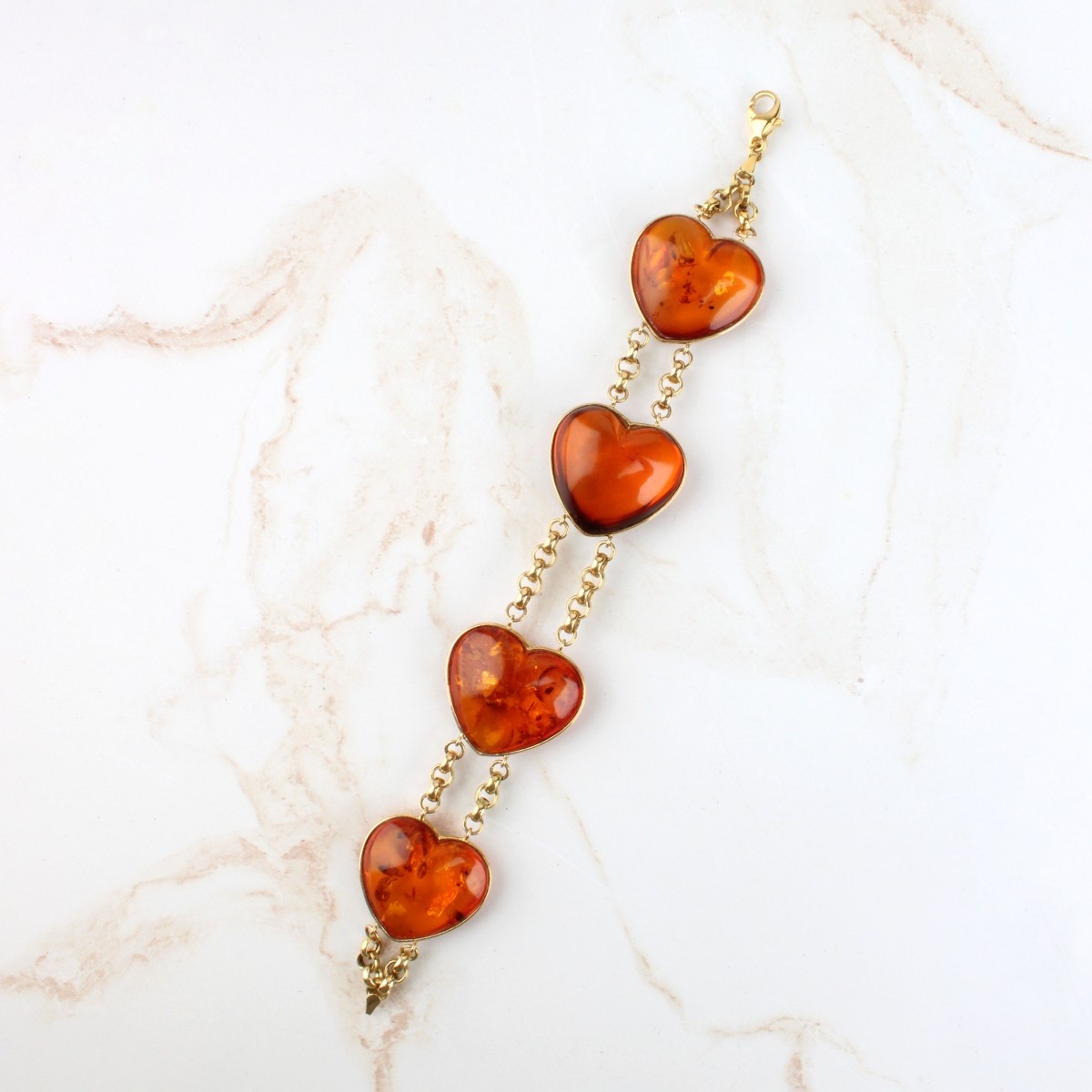 Amber and 18K Bracelet
