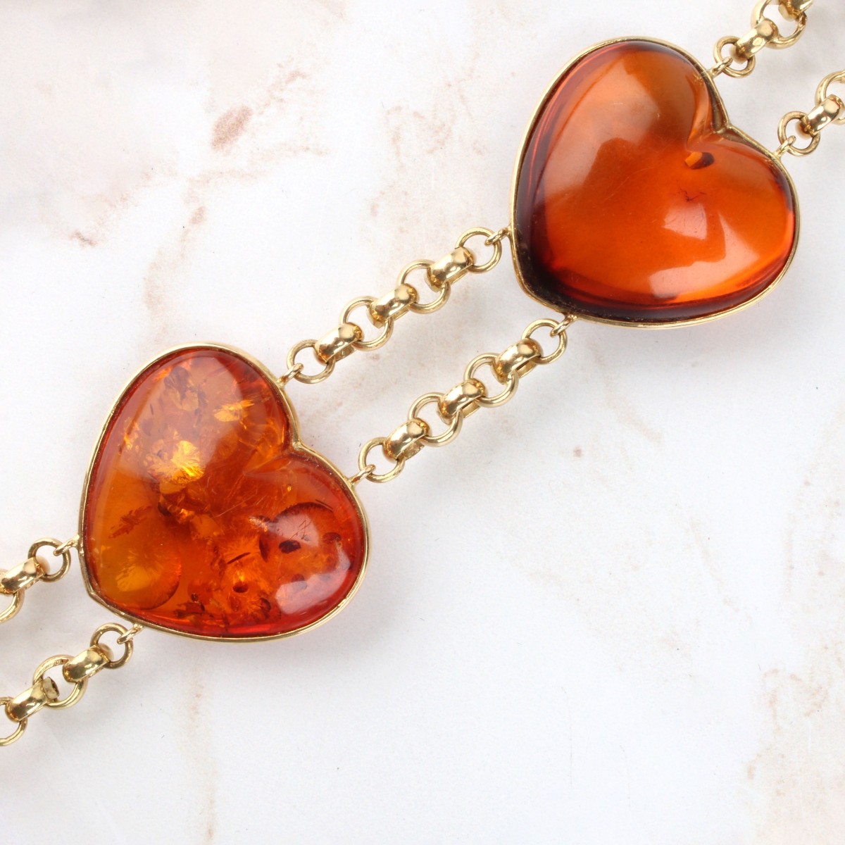 Amber and 18K Bracelet