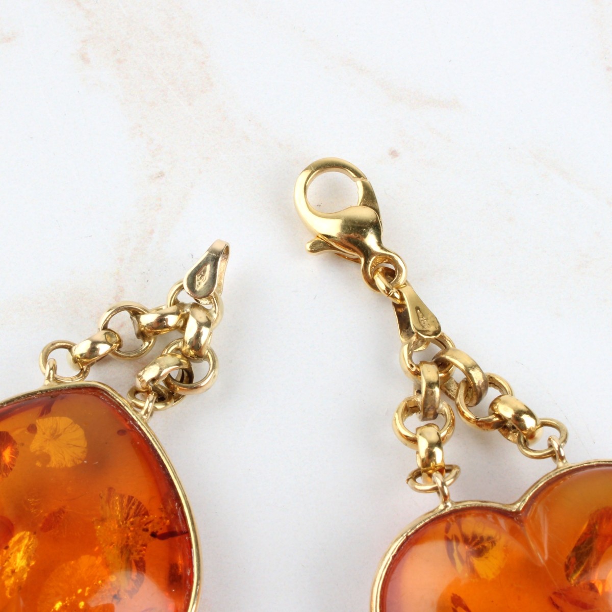 Amber and 18K Bracelet