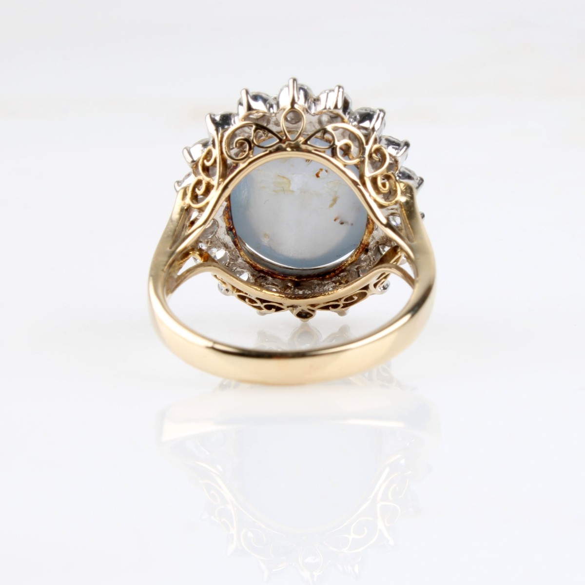 GIA Sapphire, Diamond and 18K Ring