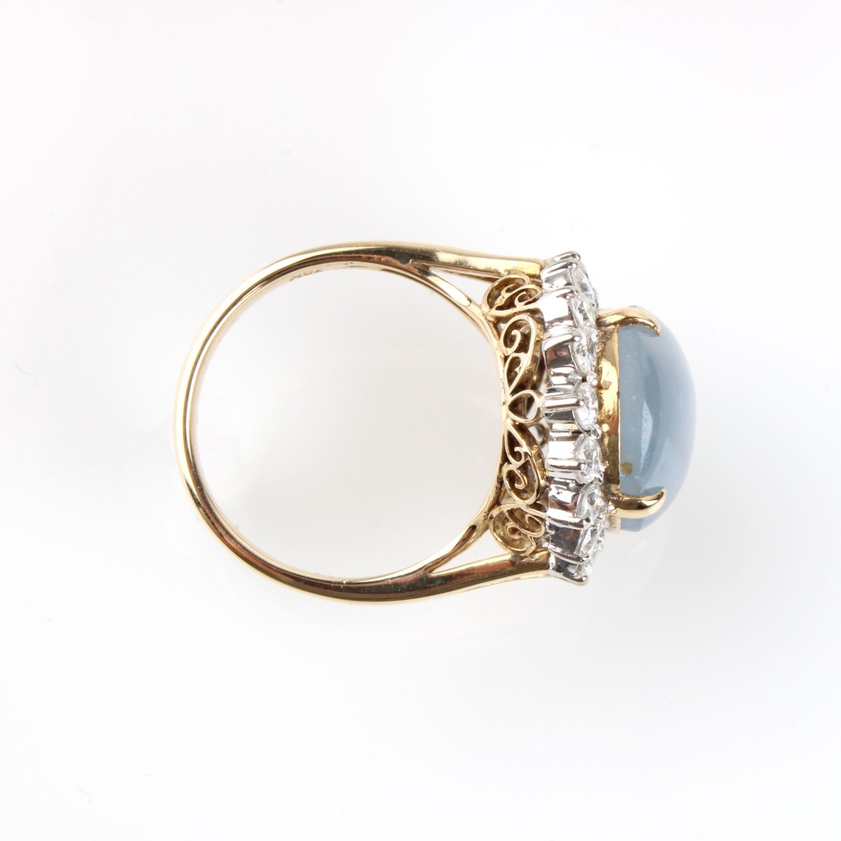 GIA Sapphire, Diamond and 18K Ring