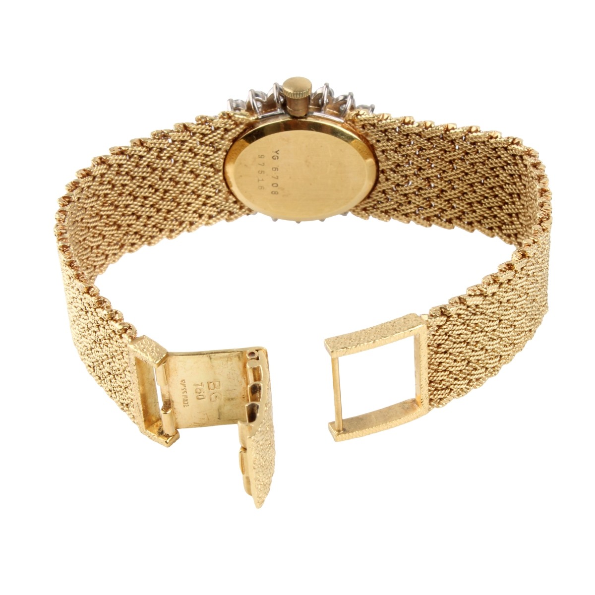 Bueche Girod Diamond and 18K Watch