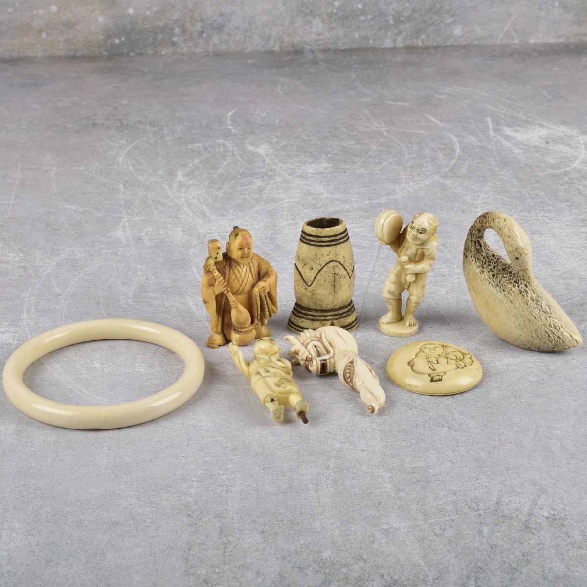 Pieces of Various Antique Carved Items
