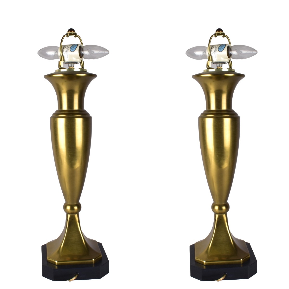 Mid-Century Baluster Shape Brass Lamps
