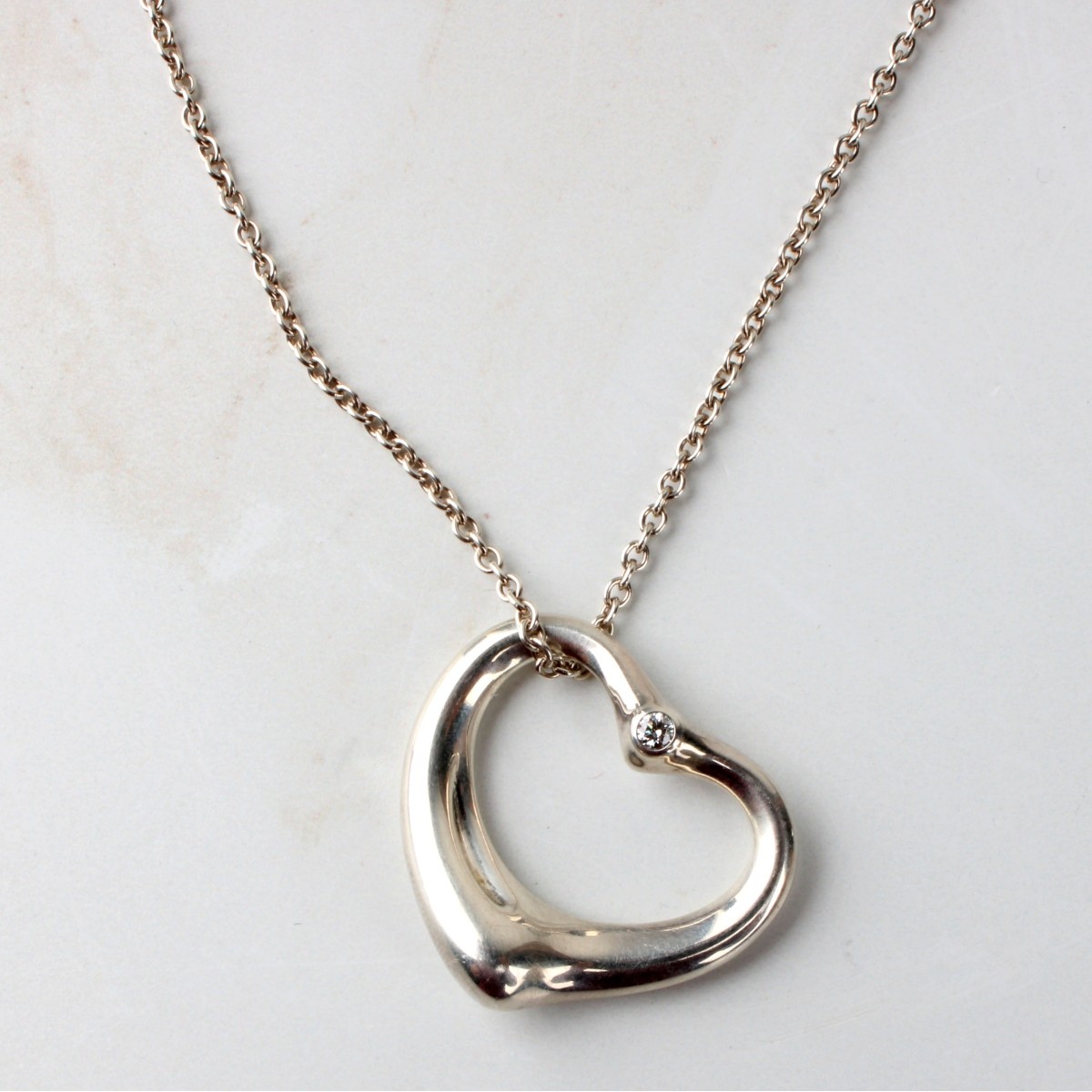 Tiffany & Co Sterling and Diamond Necklace
