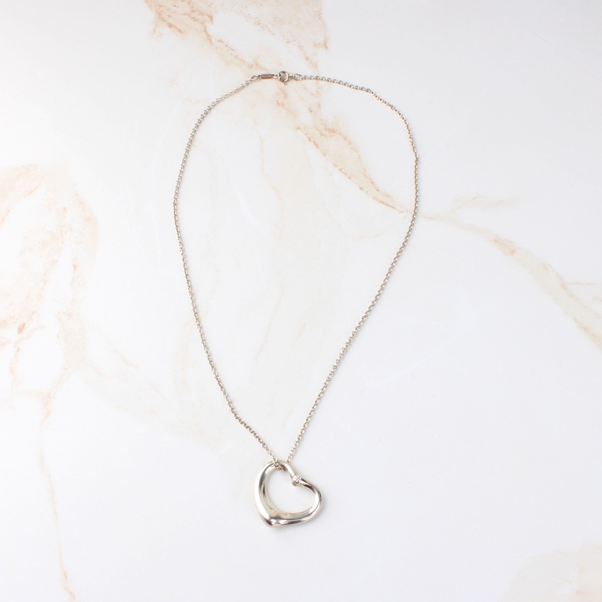 Tiffany & Co Sterling and Diamond Necklace