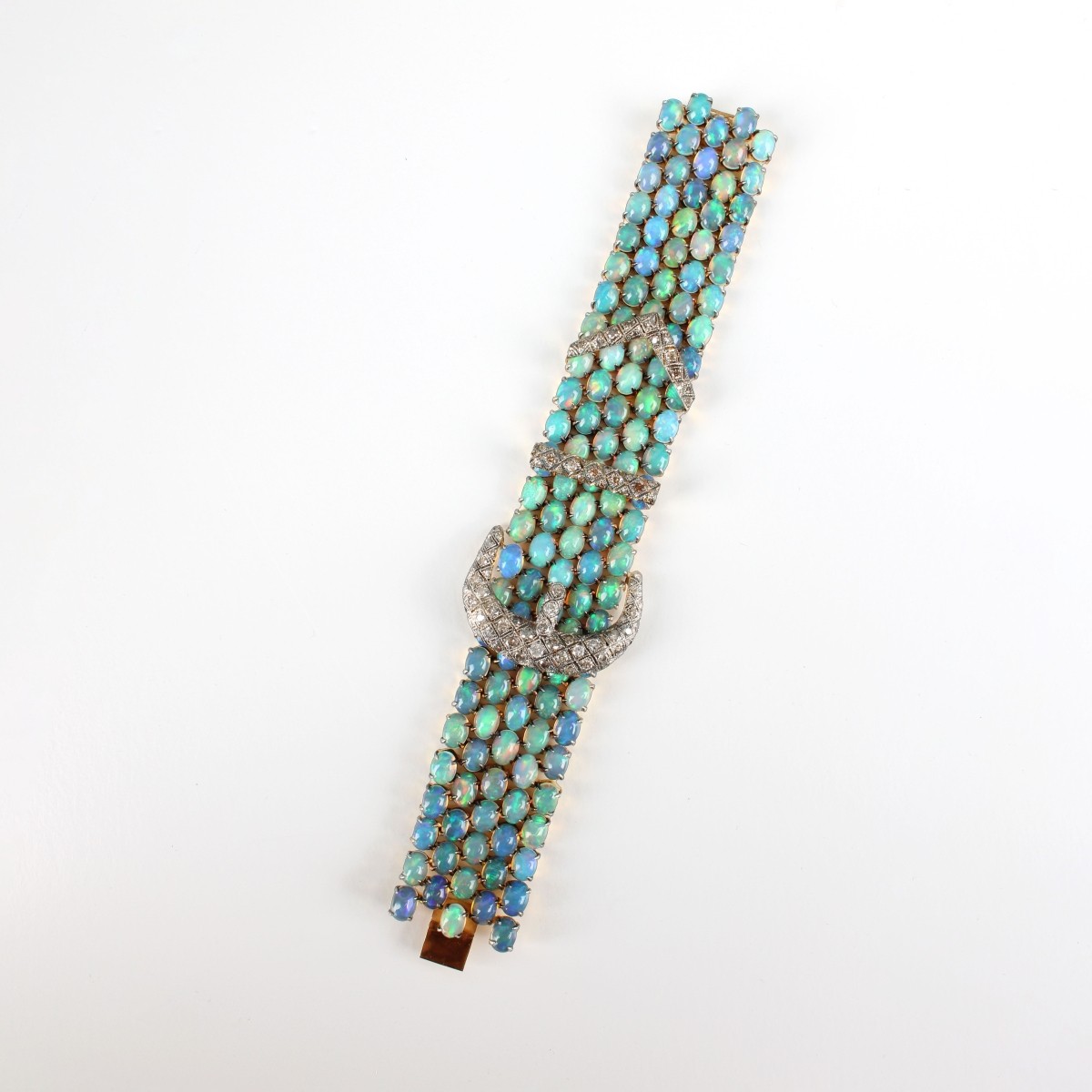 Diamond, Opal and Vermeil Bracelet