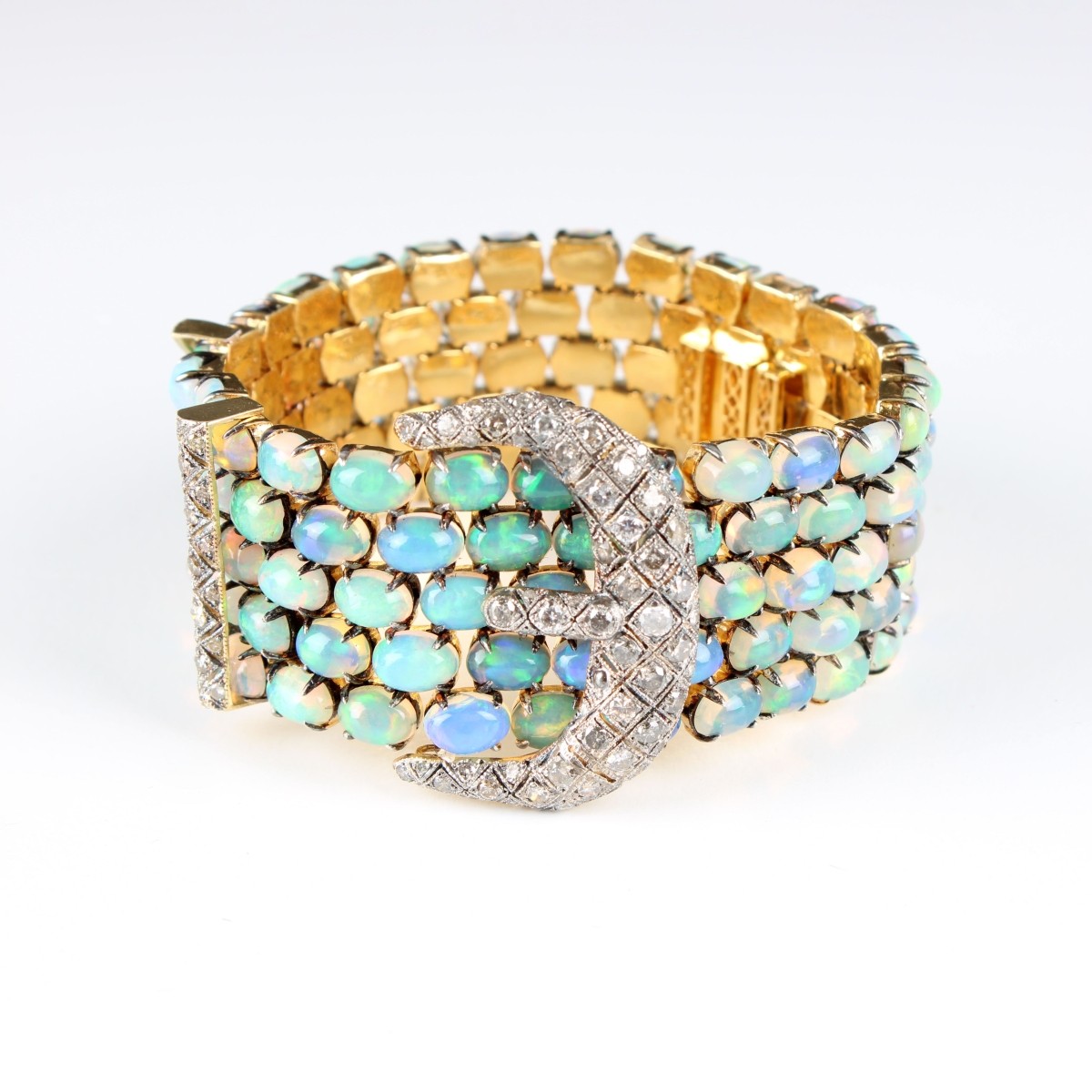 Diamond, Opal and Vermeil Bracelet