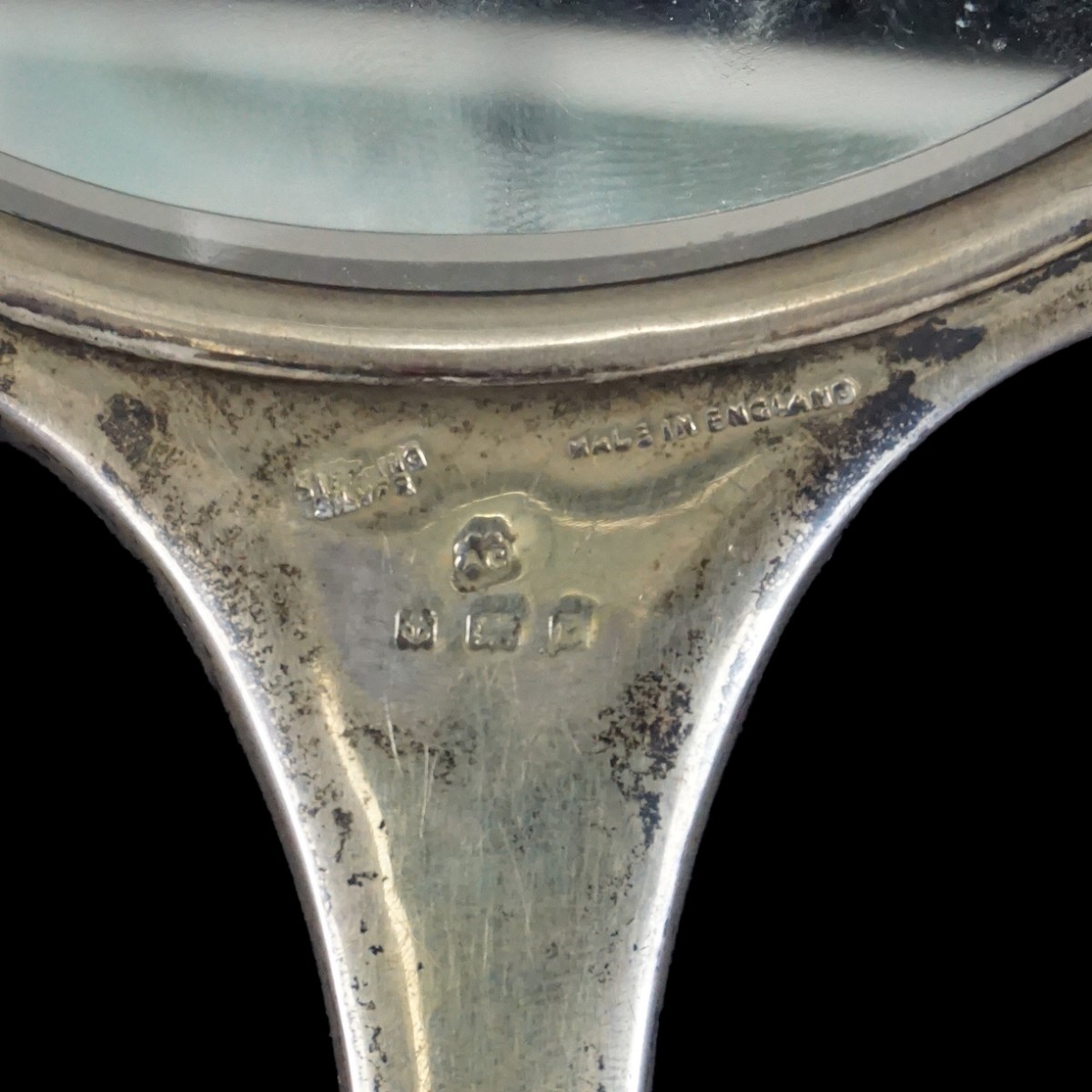 English Sterling Hand Mirror