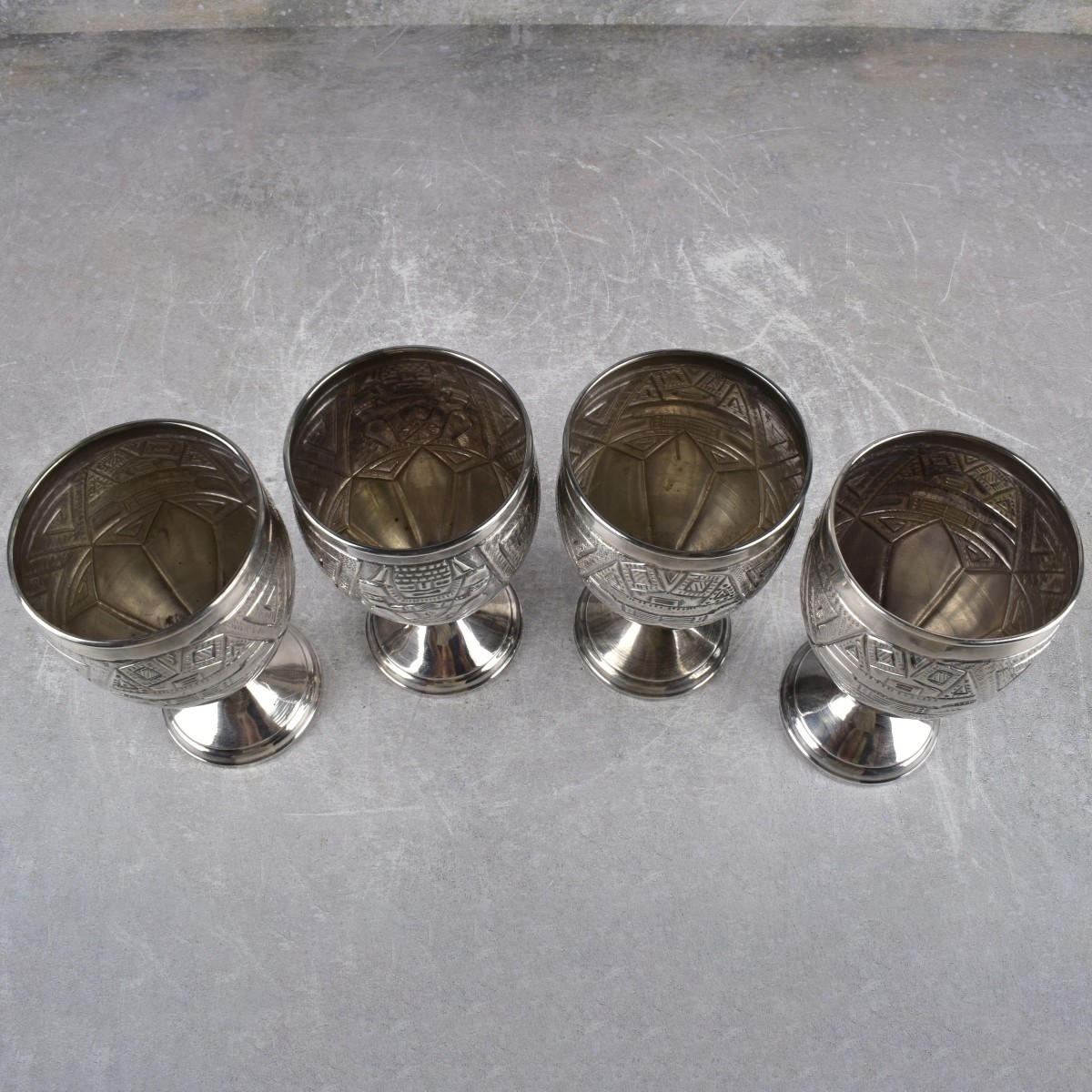 Vintage Ortega 900 Silver Goblets