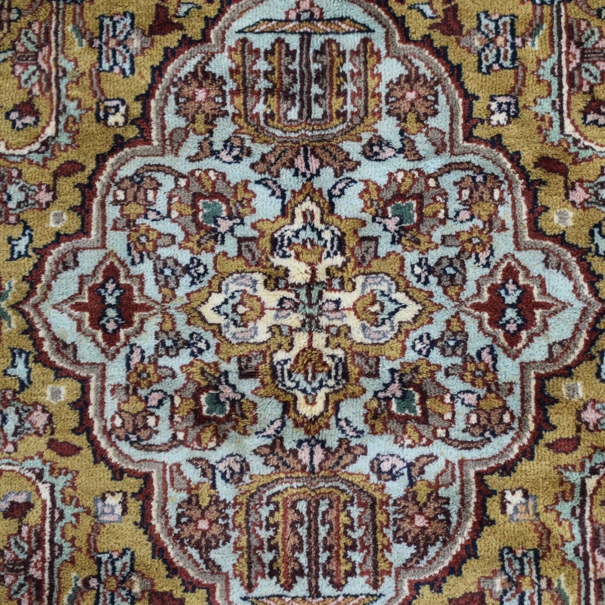 Semi-antique Persian Tabriz Silk Rug