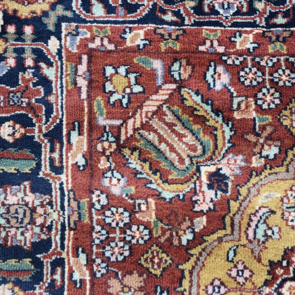 Semi-antique Persian Tabriz Silk Rug