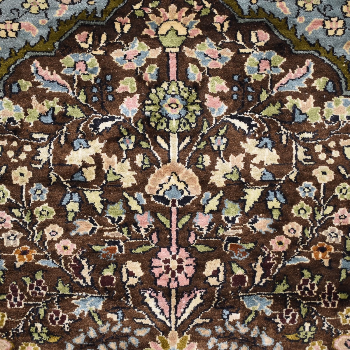 Semi-antique Persian Kashan Wool Rug