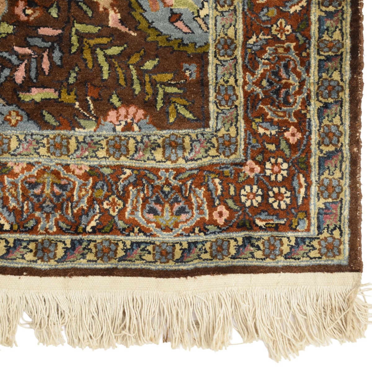 Semi-antique Persian Kashan Wool Rug