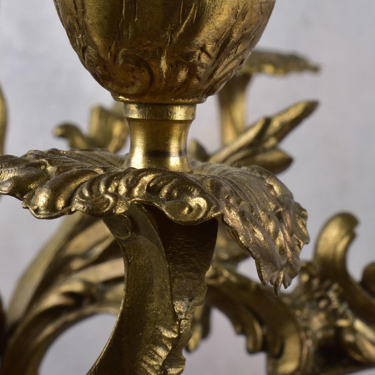 Antique French Bronze and Marble Candelabra
