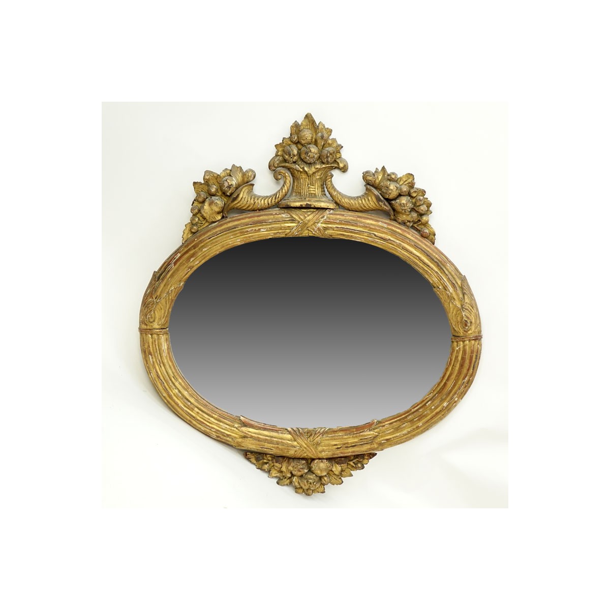 19th C French Louis XVI Style Carved Mirror
