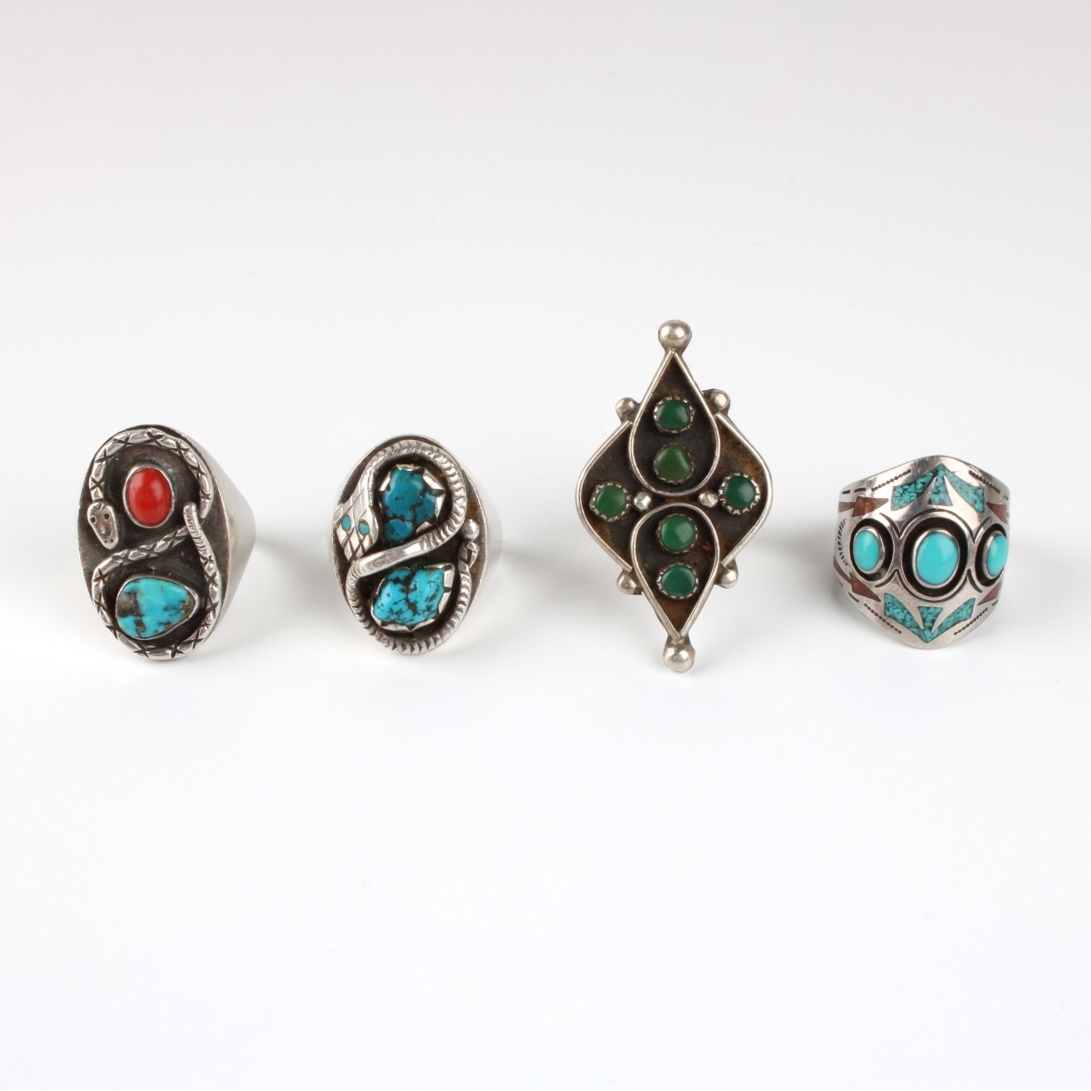 Turquoise and Silver Rings