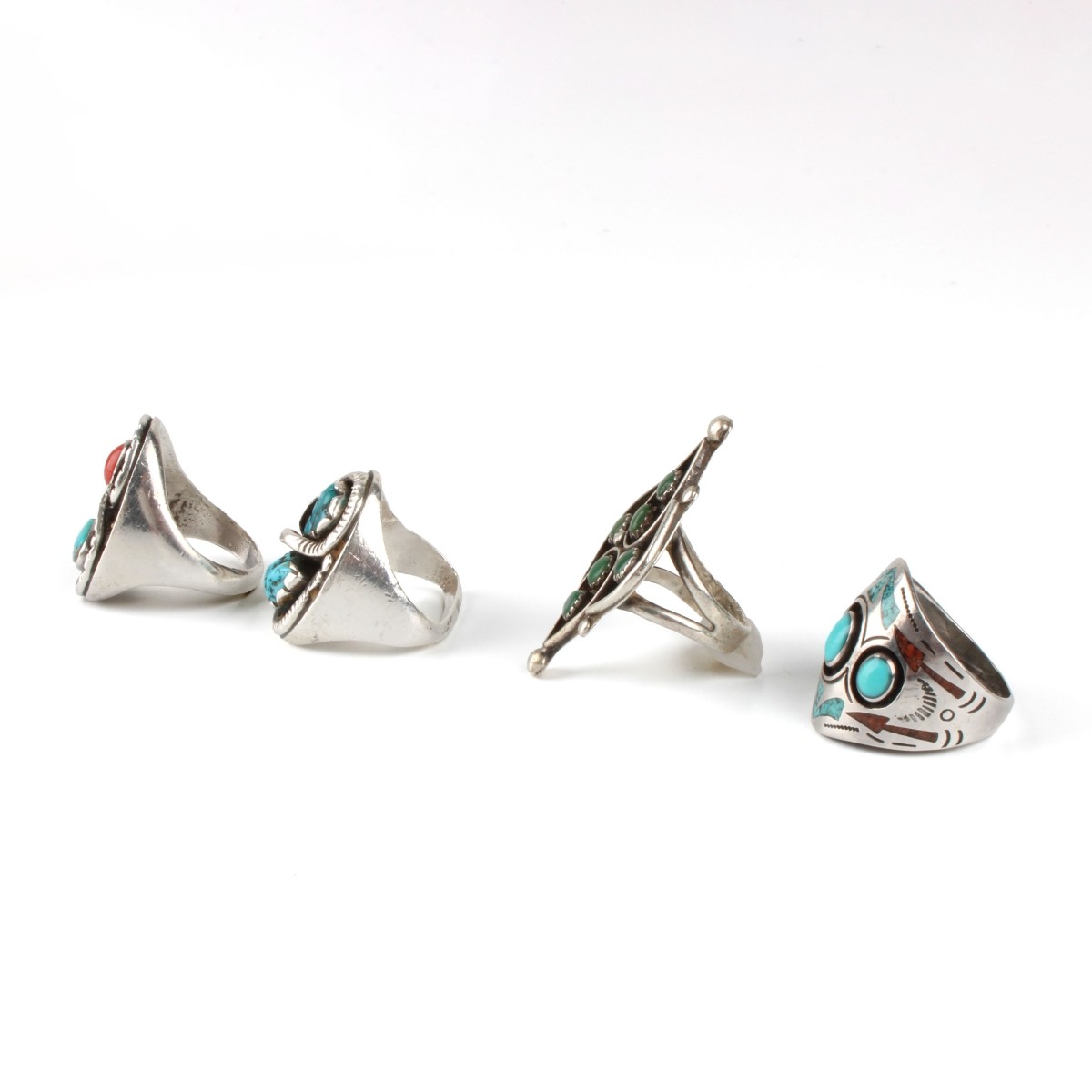 Turquoise and Silver Rings