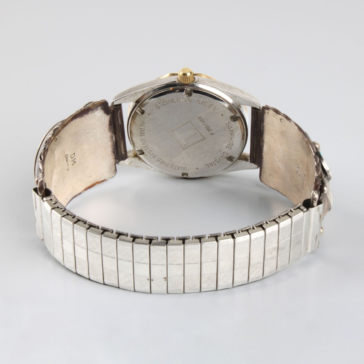 Navajo Turquoise and Sterling Watch Bracelet