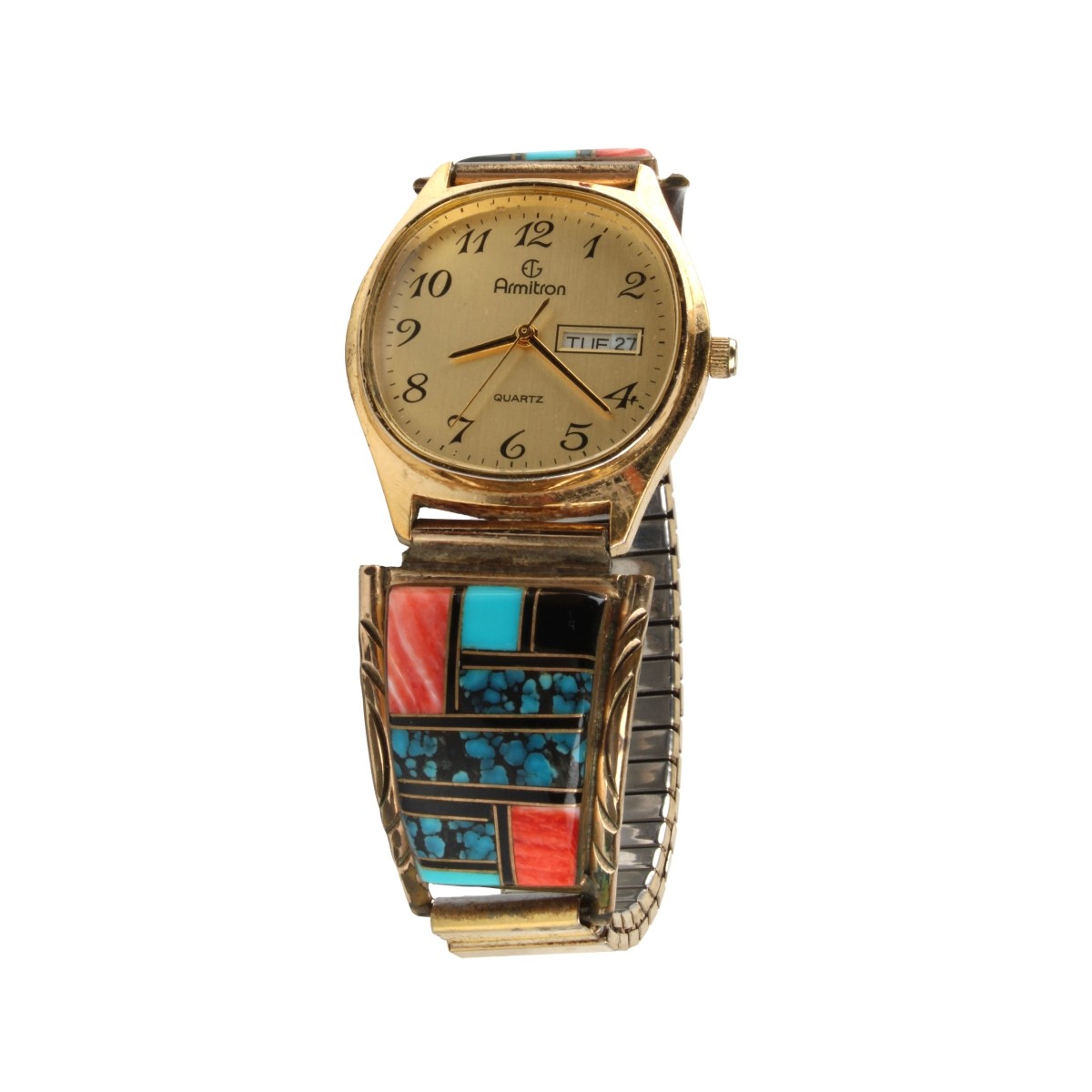 Zuni Hardstone Watch Bracelet