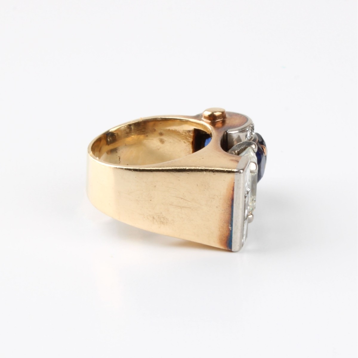 Diamond, Sapphire and 14K Ring