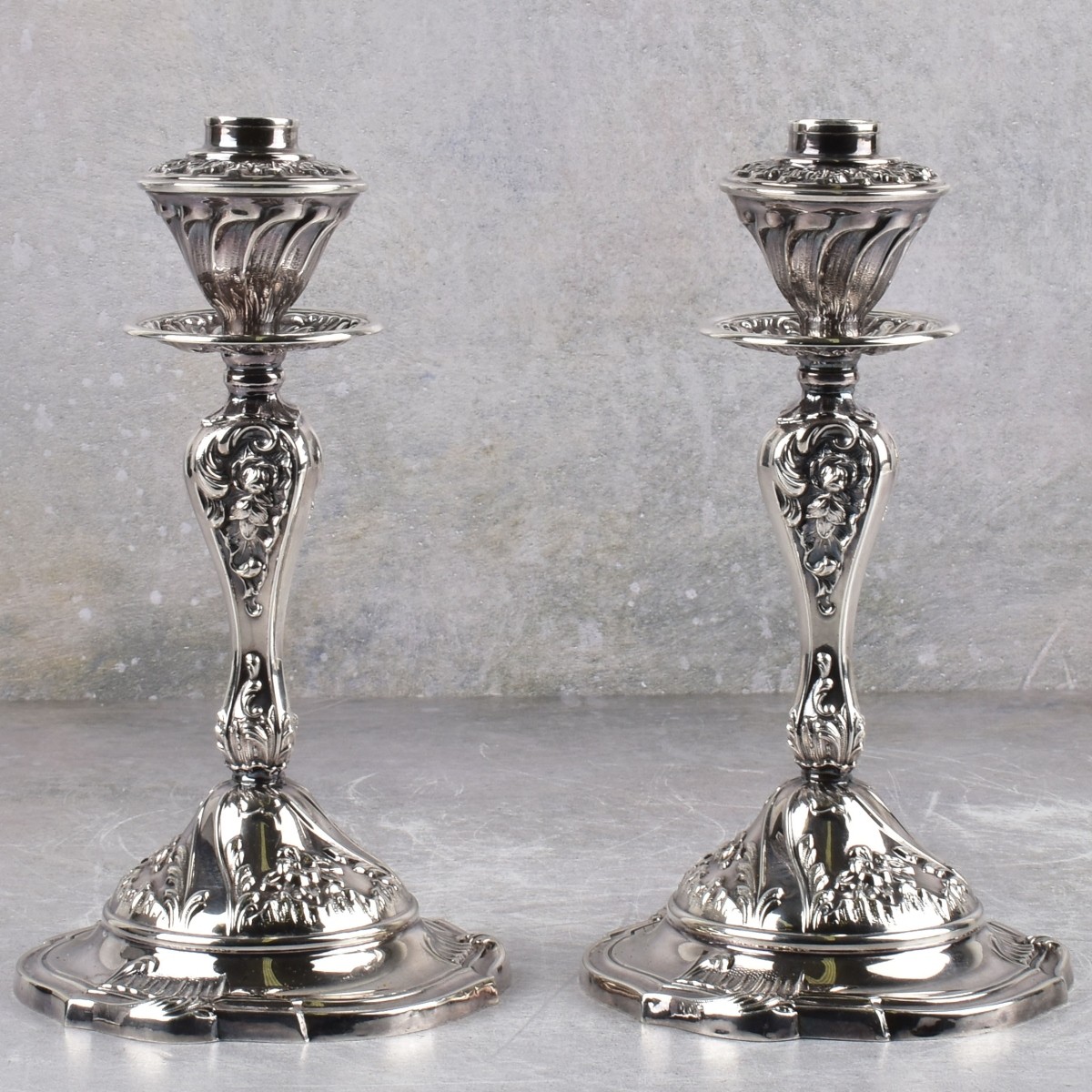 Camusso Peru 925 Sterling Silver Candlesticks