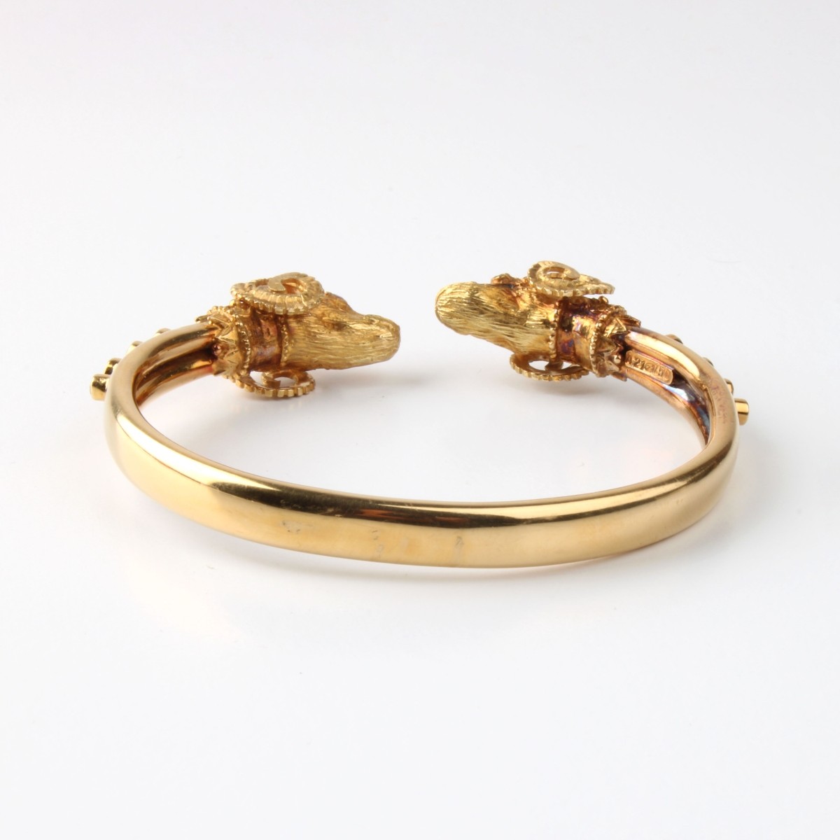18K and Ruby Rams Head Bracelet
