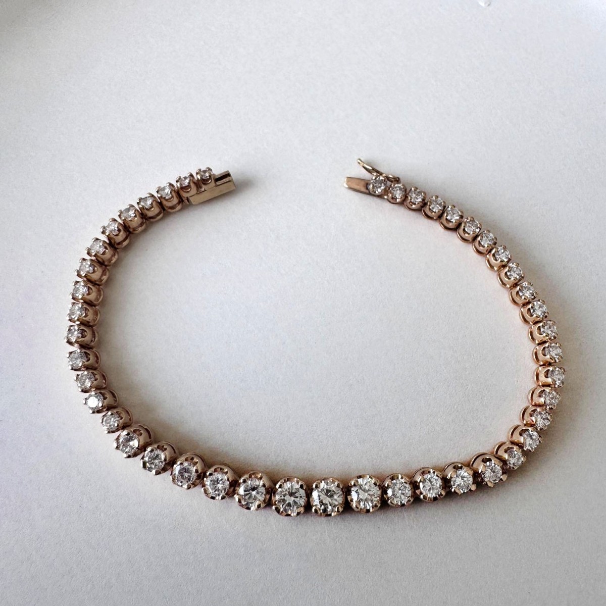 Diamond and 14K Tennis Bracelet