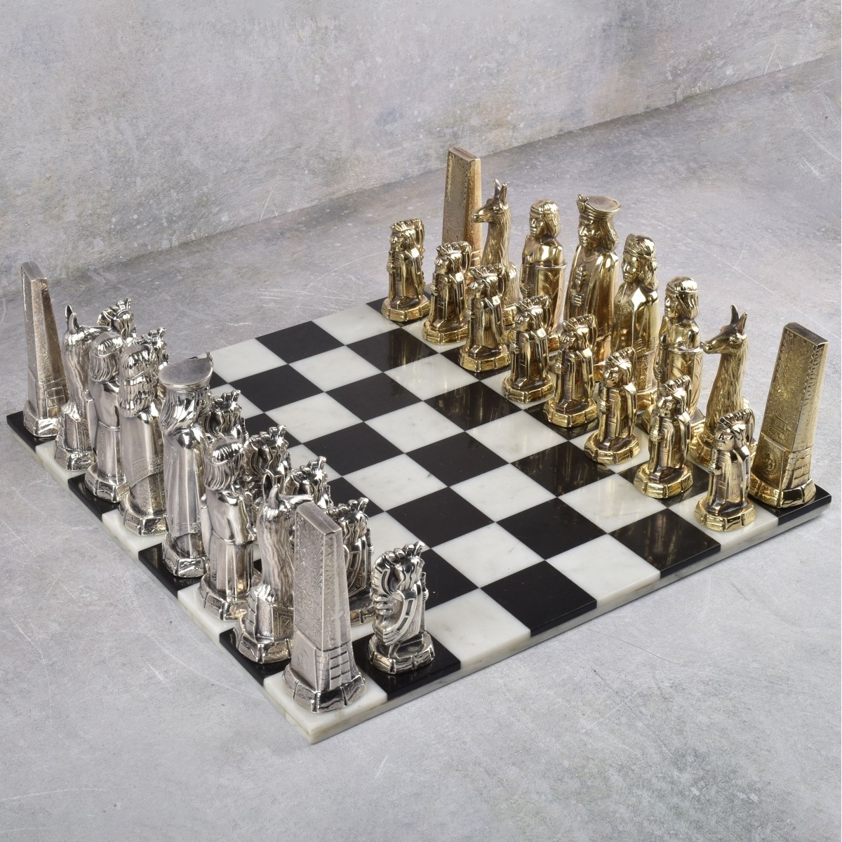 Camusso Peru 925 Sterling Chess Set